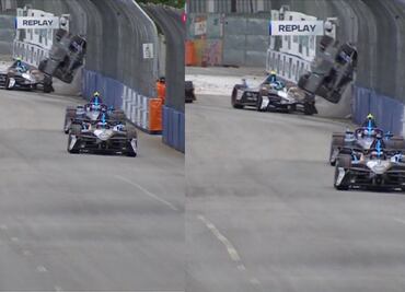 Halo salva la vida del campeón de la Fórmula E; así fue el aparatoso accidente en Brasil donde se volteó