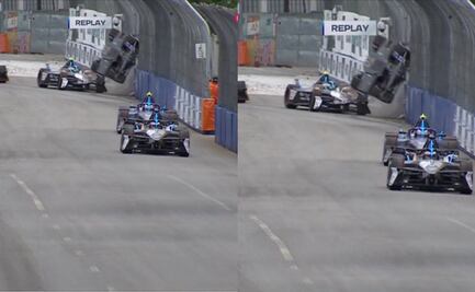 Halo salva la vida del campeón de la Fórmula E; así fue el aparatoso accidente en Brasil donde se volteó