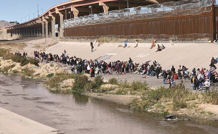 Migrantes soportan frío a orillas del Bravo