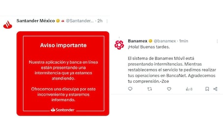 Falla sistema de BBVA, Santander y Banamex en quincena: ¿ya funcionan las apps de los bancos?