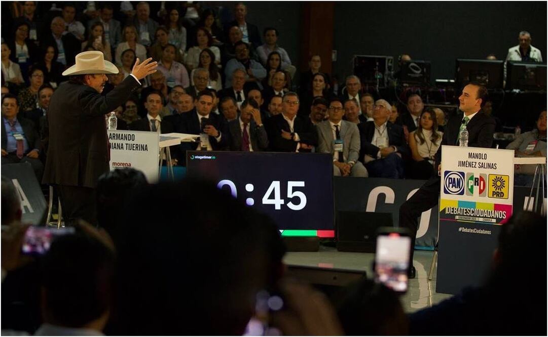 Debate de candidatos a gobernador de Coahuila. Foto: Facebook Armando Guadiana