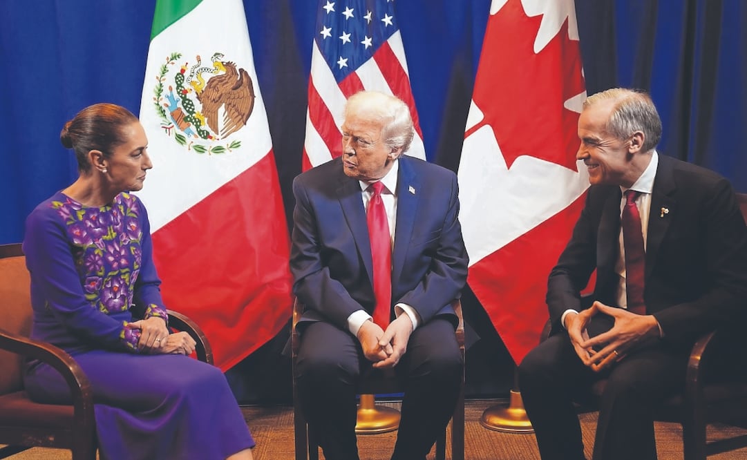 La presidenta Claudia Sheinbaum calificó el encuentro con sus homólogos de Norteamérica como cordial y productivo, destacando que predominó un ambiente de cooperación. Foto: de Presidencia