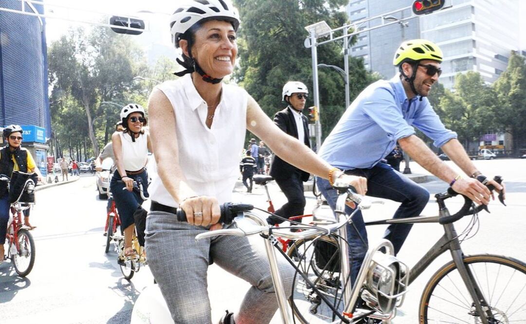 Esta mañana, la jefa de Gobierno, Claudia Sheinbaum, recorrió en bicicleta este tramo y reconoció sentir peligro con la presencia de camiones del transporte público. Foto: Especial