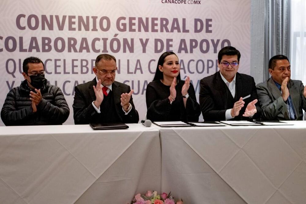 Sandra Cuevas reconoció la labor de la Canacope en el apoyo de proyectos productivos para las pequeñas y medianas empresas, emprendedores y cooperativas de esta demarcación. Foto: especial