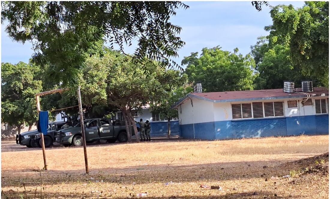 La Novena Zona Militar utilizará la primaria “Niños Héroes” en Culiacán, Sinaloa como un campamento militar durante el mes de diciembre (4/12/2024). Foto: Cortesía