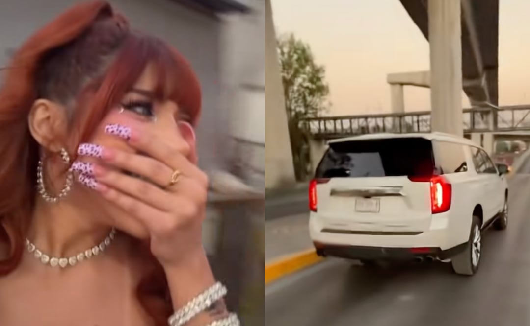 Yeri Mua denuncia que le poncharon las llantas de su camioneta en caseta de CDMX. Foto: Captura de video