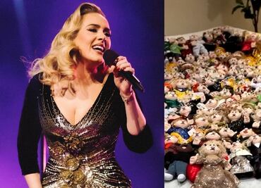 ¡Imposible contarlos! Adele cierra show con mega colección de peluches del Dr. Simi
