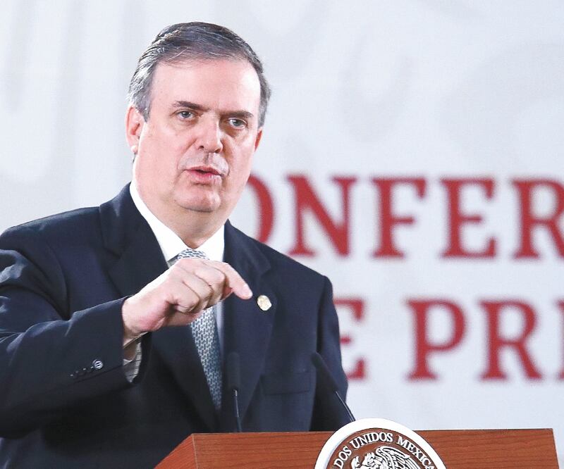 El titular de Relaciones Exteriores, Marcelo Ebrard, buscará al secretario de Estado, Mike Pompeo, para discutir sobre la designación de los cárteles. Foto: DIEGO SIMÓN. EL UNIVERSAL