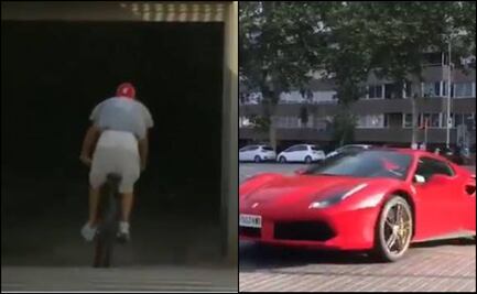 Piqué llega en bicicleta y Vidal en Ferrari al partido del Barcelona