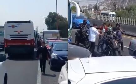 Motociclista salva a bebé con oxígeno en bloqueo de la México-Pachuca; es llamado “héroe de Ecatepec”