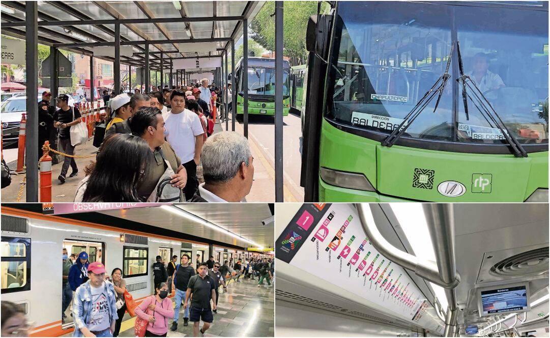 Por los retrasos en la modernización de la L1 del Metro, el STC impuso a la empresa china CRRC una multa por mil 500 mdp, pero esta no ha aplicado porque está en litigio; en tanto, usuarios piden que se termine la obra, porque el servicio de RTP es insuficiente. Fotos: Diego Simón Sánchez / EL UNIVERSAL