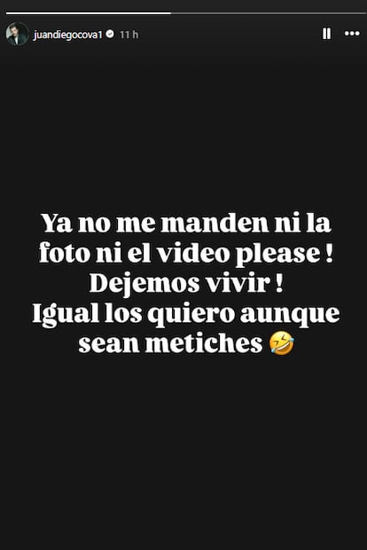 Juan Diego Covarrubias manda mensaje a sus fans con especial petición sobre la madre de sus hijas, Renata Haro.