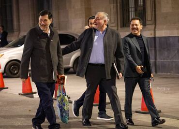 Fernández Noroña y Adán Augusto llegan a Palacio Nacional; se prevé reunión con Claudia Sheinbaum tras disputa con Monreal