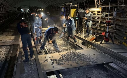 Colocan 72 durmientes sintéticos en zona de transición hacia la Línea 5 del Metro; trabajos no afectan a usuarios