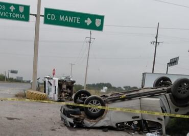 Accidente en carretera a Ciudad Mante deja un niño muerto y 12 lesionados