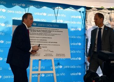 Meade se compromete con Unicef para trabajar por la niñez