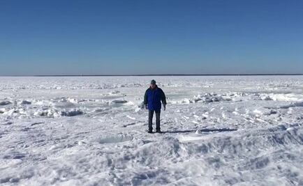Video. Intensa ola de frío en EU congela el mar en Massachusetts