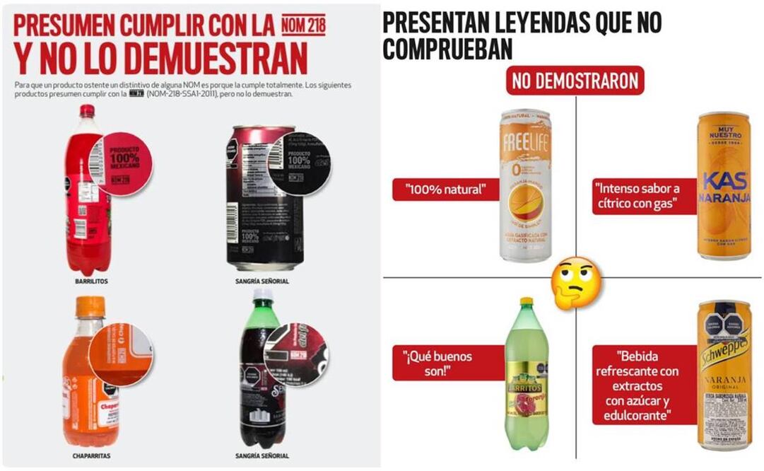 Refrescos Profeco. Fotos: Profeco