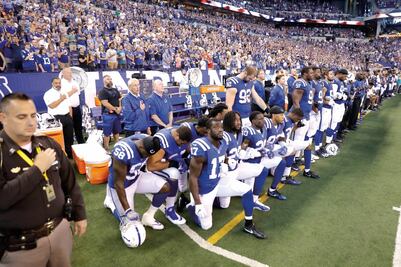 Trump critica a los jugadores que lo desafían en partidos 