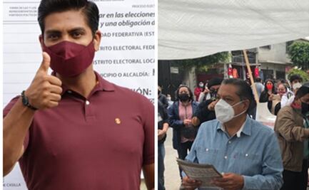 Candidatos de Morena-PT-PVEM y PRD-PAN-PRI en Neza acuden a votar 