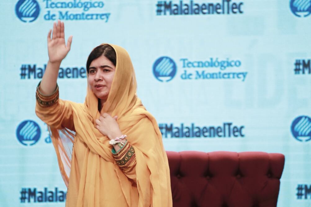 En una conferencia en el Tecnológico de Monterrey, Malala Yousafzai, Premio Nobel de la Paz 2014, exhortó a los hombres a impulsar la equidad de género. (ALEJANDRA LEYVA. EL UNIVERSAL)