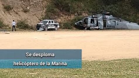 Cae helicóptero de la Marina en Tehuipango, Veracruz