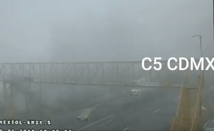 Banco de niebla afecta visibilidad de carretera México-Toluca