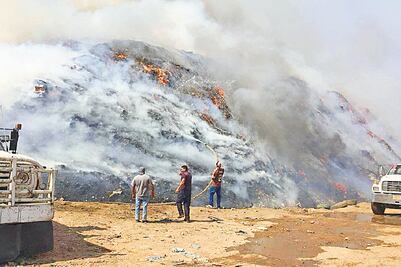 Alertan por incendio en basurero de Yautepec