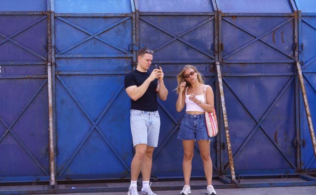 Turistas expresan descontento por vallas alrededor de Palacio de Bellas Artes (09/11/2025). Foto: Osmar Alvarado / EL UNIVERSAL