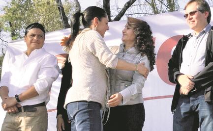 El abrazo entre Sheinbaum y Padierna