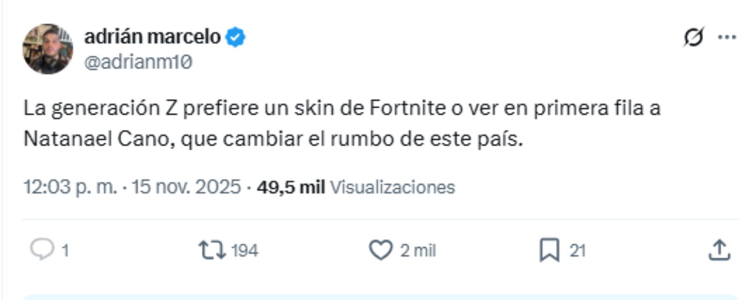 El comediante regiomontano lanzó una dura crítica a los jóvenes del país, pertenecientes a la Generación Z. Foto: Captura de pantalla