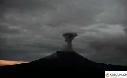 Volcán Popocatépetl registra 3 emisiones de ceniza esta madrugada