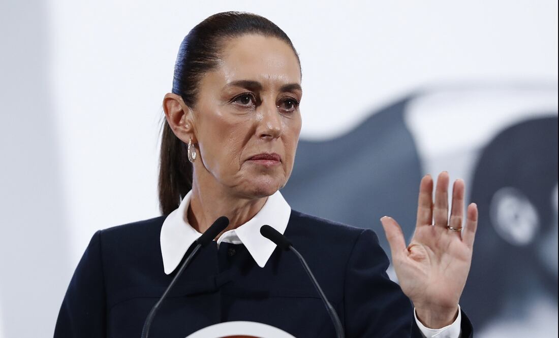 La presidenta Claudia Sheinbaum durante la mañanera del 4 de junio de 2025. Foto: EFE