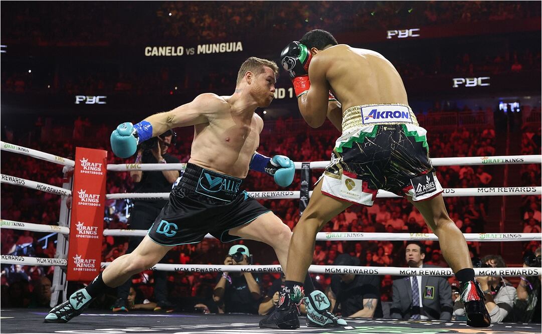 Canelo vs Munguía, gran combate en Las Vegas. FOTO: AFP