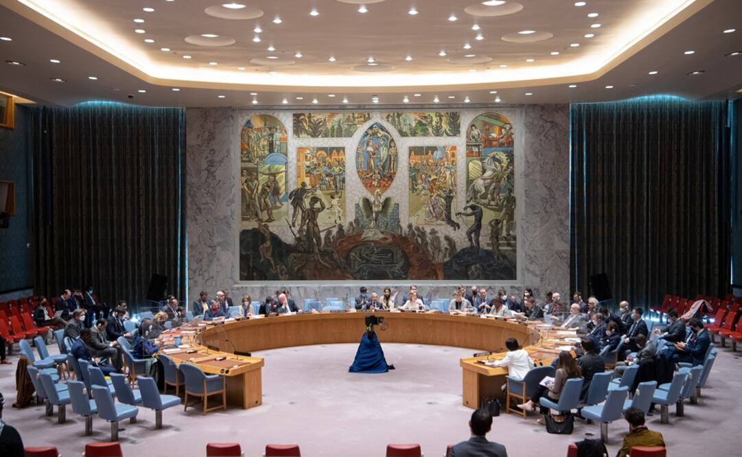 Vista general durante la reunión del Consejo de Seguridad sobre las amenazas a la paz y la seguridad internacionales. Foto: EFE