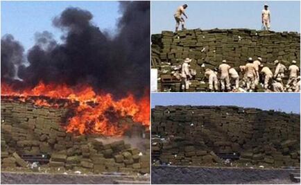 Incineran más de 25 toneladas de mariguana en Sonora