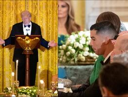 Donald Trump se rinde ante Cristiano Ronaldo en la Casa Blanca: "Mi hijo es un gran fanático"