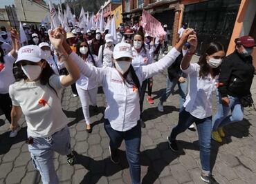 Candidata de Morena por Metepec protesta contra violencia política