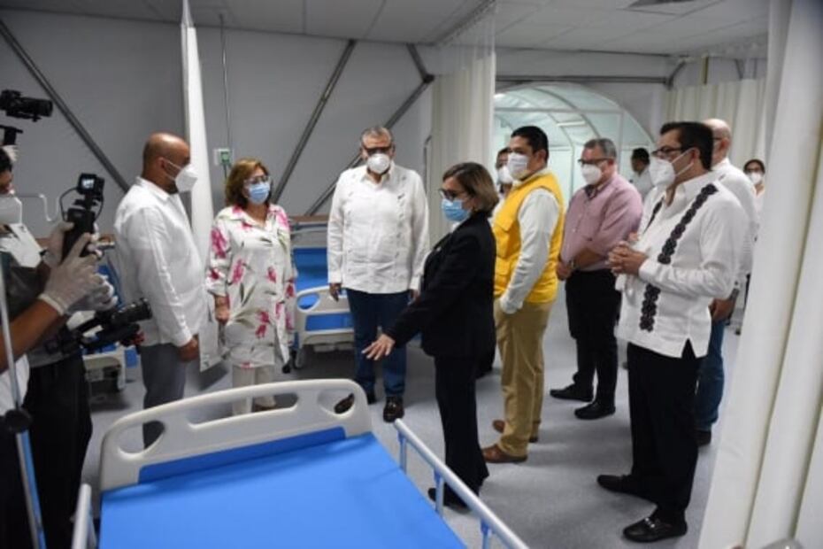 Tabasco inaugura burbuja de hospitalización para pacientes Covid