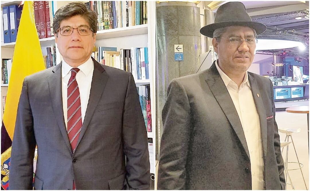 José Valencia, canciller de Ecuador, y Diego Pary, su par boliviano. Foto: INDER BUGARIN. EL UNIVERSAL