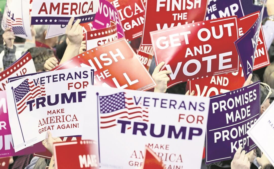 Fotografía: Mítines en el último día de campaña, en Fort Wayne, Indiana. (AARON P. BERNSTEIN. AFP)