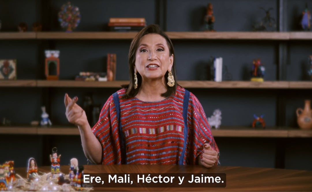Xóchitl Gálvez en video de Navidad. Foto: captura de pantalla