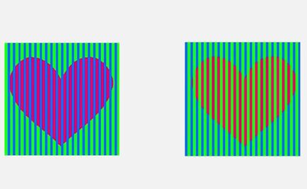 Ilusión óptica. Estos corazones son del mismo color