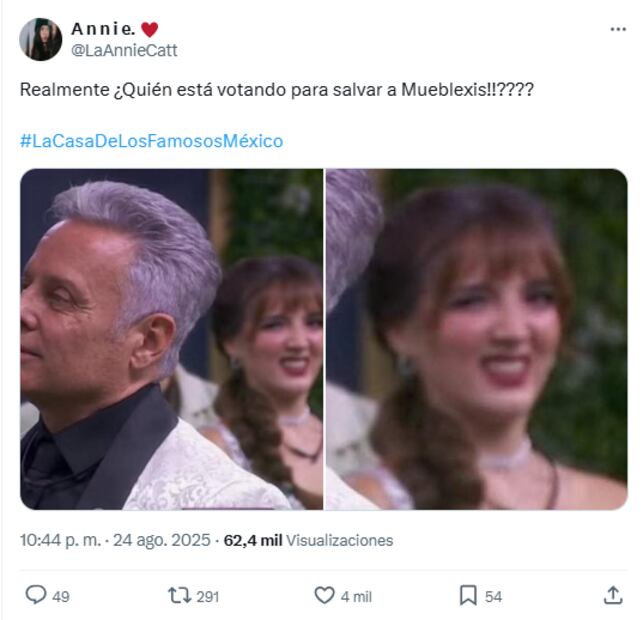 Memes de la cuarta noche de eliminación en La Casa de los Famosos 3. Foto: X