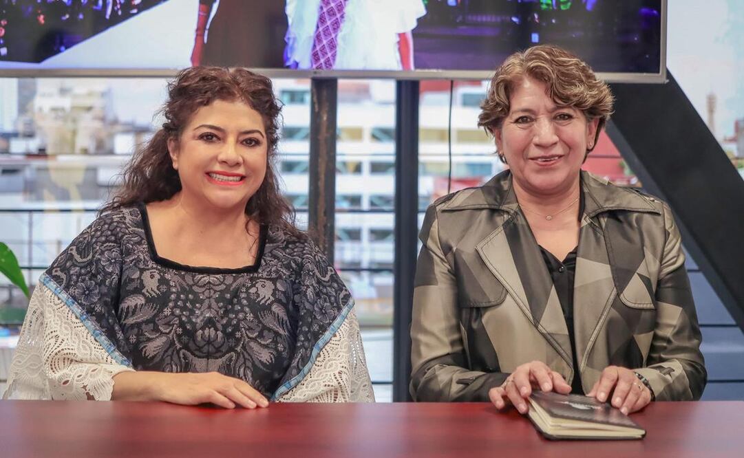 Clara Brugada, jefa electa de la CDMX junto a Delfina Gómez, gobernadora de Edomex. Foto: Tomada de la cuenta de X de @ClaraBrugadaM