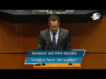 Previo a votarse reforma a Fuerzas Armadas, senador del PAN acepta cargo en Morena