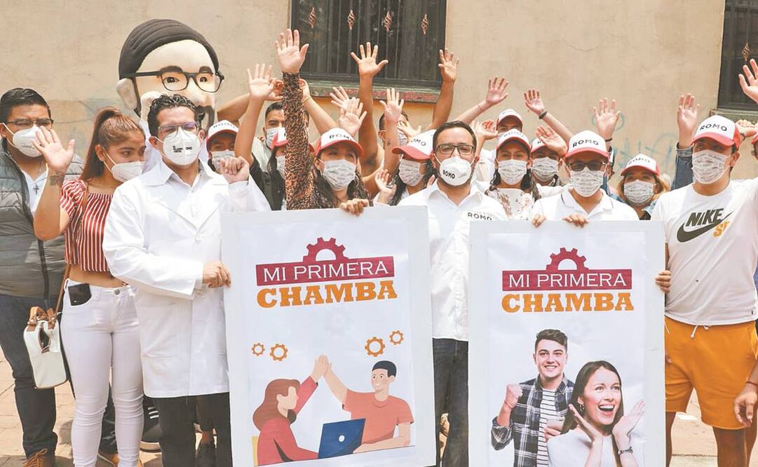 El candidato anunció el apoyo “Mi Primera Chamba MH”. Foto: Especial.