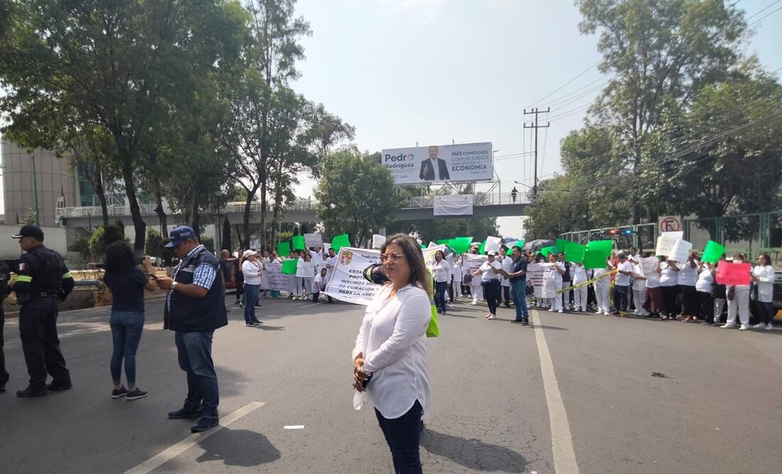 Bloqueos de personal médico en Edomex. Foto: Especial