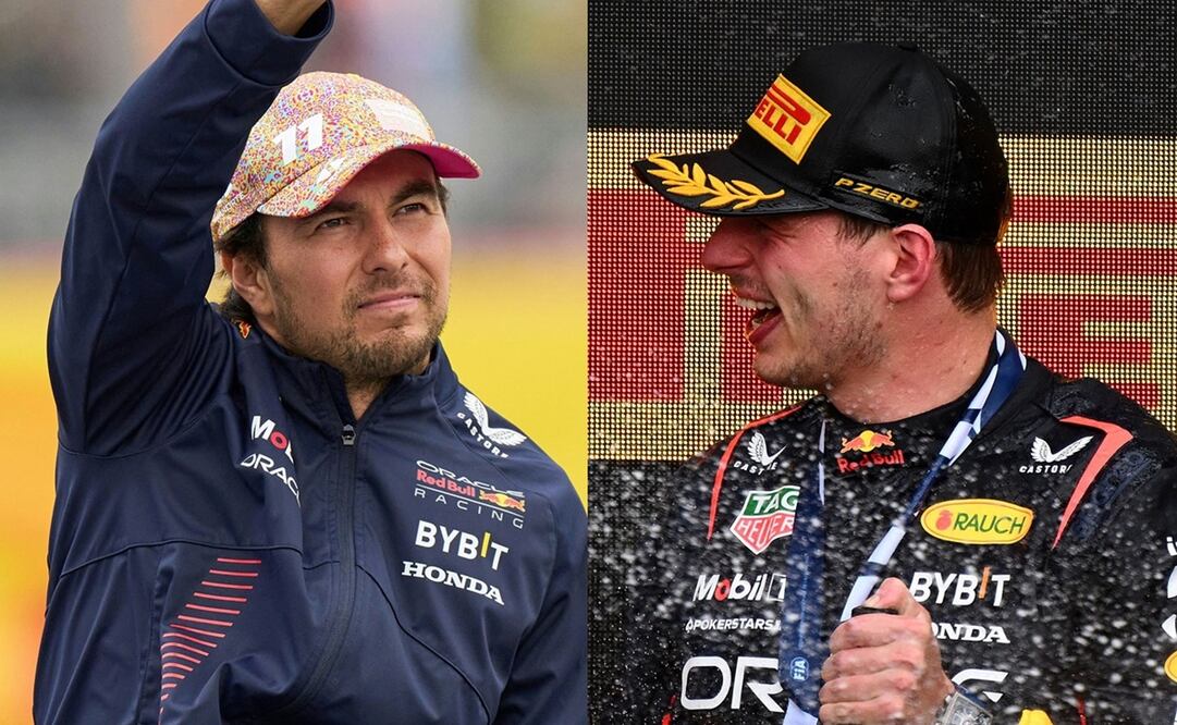 Checo Pérez y Max Verstappen durante el Gran Premio de Canadá - Foto: Especial