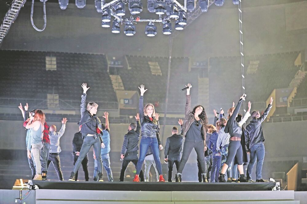 En una muestra de lo que habrá, ensayaron ante los medios de comunicación.